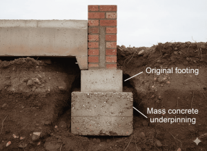 mass concrete underpinning